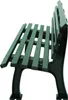 Gartenbank SYLT 3-Sitzer Länge 1500 mm, grün Produktbild-Vorschau 8