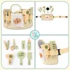 Mamabrum Kinder Friseur Set Holz mit Gürtel – 8-teiliges Produktbild-Vorschau 4