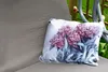 MuchoWow® Outdoor Kissen - Rosa Pfingstrosen auf Marmor - Produktbild-Vorschau 2