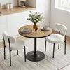 HOMCOM 3-teiliges Essgruppe Modern mit Rundem Esstisch und Produktbild-Vorschau 2