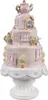 Clayre & Eef Figurka dekoracyjna tort Ø 13x27 cm różowy Podgląd zdjęcia produktu 3