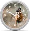 EUROTIME Kinderwanduhr Pferd - Wildpferd braun Produktbild-Vorschau 1