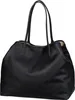 A black tote bag is shown against a white background. Produktbild-Vorschau