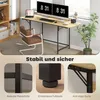 Bureau pliant HOMCOM, bureau d'ordinateur, bureau de bureau Voir les images du produit 6