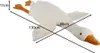 A plush toy goose with dimensions indicated by measurement lines and text. Podgląd zdjęcia produktu