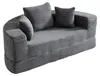 2-in-1 Schlafsofa in Grau – Halbrundes Sofa verwandelt sich Produktbild-Vorschau 10