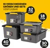 MONZANA® 6x Aufbewahrungsbox 32L mit Deckel 40kg belastbar Produktbild-Vorschau 9