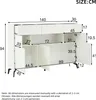 Merax Hochglanz Sideboard mit LED und 5 Metallbeinen, Produktbild-Vorschau 7