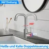 A bathroom sink with a faucet, showing its 360-degree rotation and hot/cold water control. Náhled obrázku produktu