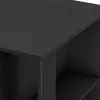 A close-up view of a dark-colored shelf unit. Náhled obrázku produktu