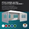 CASARIA® Tonnelle de jardin Rimini blanc 3x6m avec toile Voir les images du produit 2