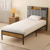 Gestoffeerd bed BEALIFE, 90x220 cm, met gestoffeerd Productafbeelding-voorbeeld 6