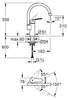 GROHE 33202003, Standardní, Chrom, Páková rukojeť, Náhled obrázku produktu 3
