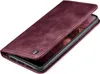 A burgundy flip cover phone case for a Huawei P20 Lite is shown from a diagonal angle. Produktbild-Vorschau