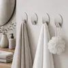 12 Edelstahl Handtuchhaken Klebehaken Wandhaken Bad Küche Produktbild-Vorschau 7