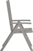 A side view of a gray wooden folding chair. Podgląd zdjęcia produktu
