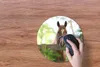 MuchoWow® Mauspad Mousepad Pferd - Natur - Zaun 30x30 cm - Produktbild-Vorschau 3
