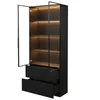 Merax Glasvitrine mit 2 Schubladen, mit Farbwechsel-LED, Produktbild-Vorschau 8