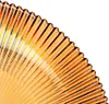 A close-up, abstract view of a fluted glass plate. Produktbild-Vorschau