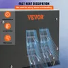 Close-up of a black VEVOR device with graphics illustrating fast heat dissipation. Podgląd zdjęcia produktu