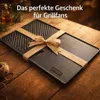Grillplatte aus Gusseisen, geriffelt & glatt, beidseitig Produktbild-Vorschau 7