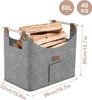 TRMLBE Koš z plsti 2 kusy Koš na palivové dřevo Koš na Náhled obrázku produktu 2