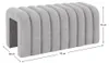 Sitzbank Sundo grau gepolstert 95x40x42 cm mit dekorativer Produktbild-Vorschau 3
