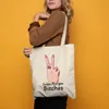 Guten Morgen Bitches Frauenhand Peace Zeichen Jutebeutel - Produktbild-Vorschau 4
