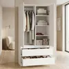 Armoire Novela, blanche, 2 portes | Armoire de chambre Voir les images du produit 2