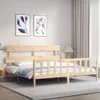 vidaXL Massivholzbett ohne Matratze 200x200 cm Kiefer Produktbild-Vorschau 3