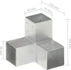 vidaXL Post Connector Y-Form Pozinkovaný kov 91 x 91 mm Náhľad obrázku produktu 4