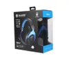 A product box for a gaming headset, with the headset visible through a clear plastic window. Produktbild-Vorschau
