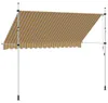 ručně stahovací markýza vidaXL 350 cm oranžová/bílá Náhled obrázku produktu 4