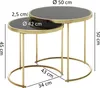 FineBuy Satztisch COMO schwarz / Gold Beistelltisch Metall Produktbild-Vorschau 7