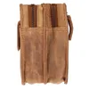 Große Herren echt Leder Handgelenktasche Herrenhandtasche Produktbild-Vorschau 4