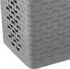 A close-up view of the corner of a gray laundry basket with a woven pattern. Anteprima dell’immagine prodotto