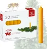 20 Baumkerzen naturgelb 100x13mm  100% Bienenwachs Produktbild-Vorschau 3
