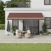 vidaXL Markiza automatyczna brązowa 500x350 cm Podgląd zdjęcia produktu 2