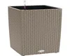 LECHUZA-Pot de fleurs CUBE Cottage 50 Marron sable | Pot de Voir les images du produit 28