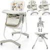 A collage of images showing a baby high chair in different configurations and angles. Náhled obrázku produktu