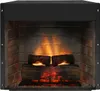 A close-up view of an electric fireplace insert with glowing logs and flames. Produktbild-Vorschau