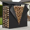 Półka na drewno do kominka Ikodm, wymiary 185 × 70 × 185 Podgląd zdjęcia produktu 13