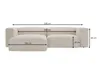 GrainGold Ecksofa L-Form Landi Rechts - Moderne Cord Produktbild-Vorschau 7