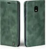A green flip case for a Samsung Galaxy J7 2017 phone is shown from two angles. Produktbild-Vorschau