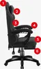 Sedia da gioco ergonomica con poggiapiedi per ufficio Anteprima dell’immagine prodotto 15