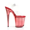 FLAMINGO-808T Herren Sandale von Pleaser, Transparent Rot , Produktbild-Vorschau 5