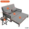 Merax Gartenliege Set mit geflochtenen Armlehnen, Produktbild-Vorschau 12