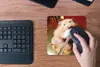 MuchoWow® Mauspad Mousepad Hamster beim Zähneputzen 20x20 Produktbild-Vorschau 4