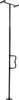 A black floor-mounted safety grab bar with a handle, shown against a white background. Voir les images du produit