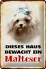 Blechschild Hund 20x30cm dieses Haus bewacht ein Malteser Produktbild-Vorschau 2